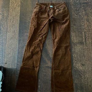 J crew rusty brown flare cords sz 2
